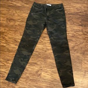 Zara Camo Skinny Motto Jeans